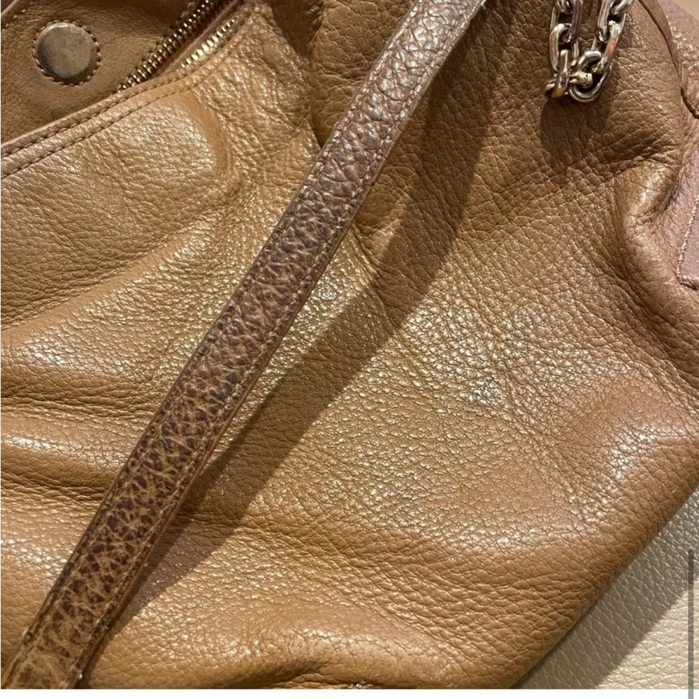 Used Tory Burch Brown Leather Tote Bag - Picture 8 of 9